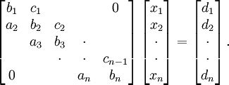 Tridiagonal matrix algorithm - TDMA (Thomas algorithm) -- CFD-Wiki, the ...