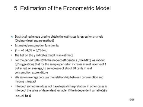 Introduction to Econometrics 125 Econometrics Econometrics economic measurement