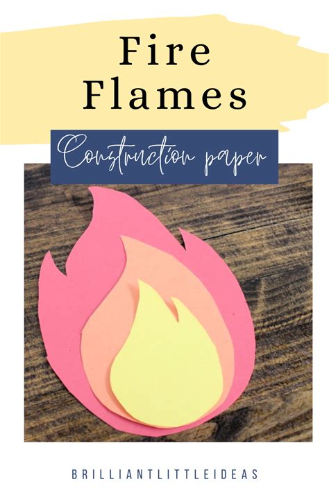 How to make Construction Paper Fire Flames with Printable Template | Paper fire, Construction ...