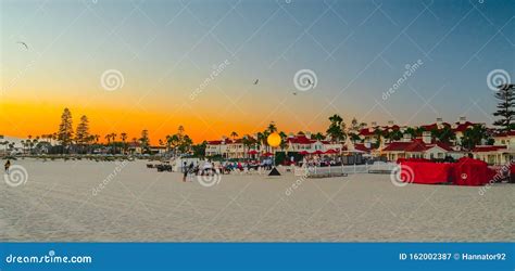 Coronado Beach at Sunset. Coronado Island, San Diego, California Stock ...