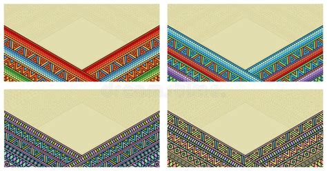 Bright ethnic frame at set stock vector. Illustration of festive - 69718885