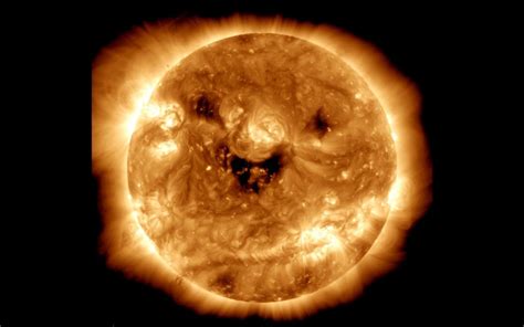 NASA’s Solar Dynamics Observatory captured an image of the sun ‘smiling ...