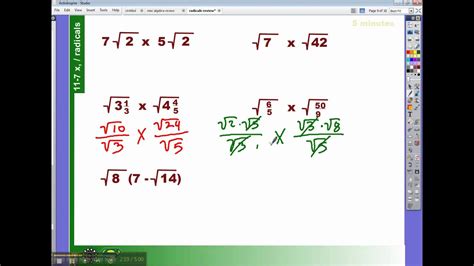 11-7 multiplying square roots examples part 3 - YouTube