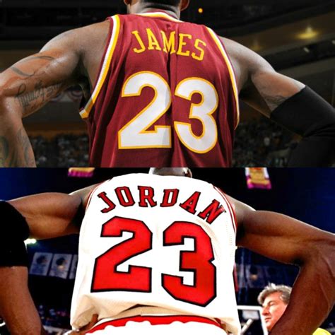 Lebron and Michael Jordan sharing #23 Jersey... again