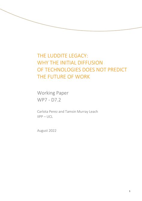 (PDF) Beyond4.0: D7.2. 'The Luddite Legacy: Why the initial diffusion of technologies does not ...