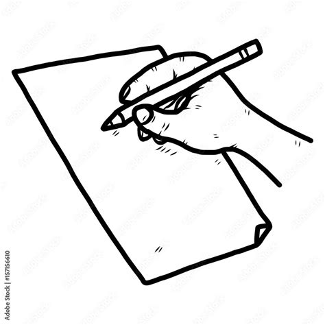 writing / cartoon vector and illustration, black and white, hand drawn ...