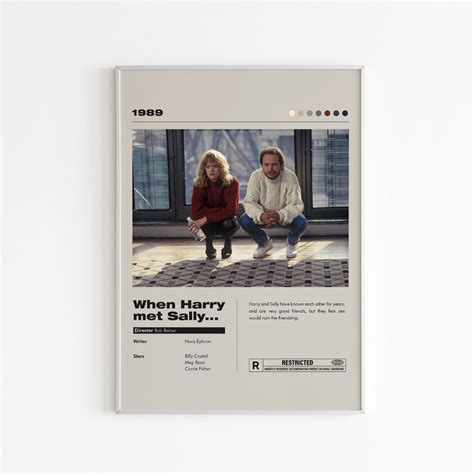 When Harry Met Sally Movie Poster Minimalist Movie Poster Romantic ...