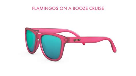 Goodr OG - Flamingos on a Booze Cruise | Pink Running Sunglasses