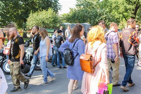 Visitors at the Harley Davidson Festival. Editorial Photography - Image ...