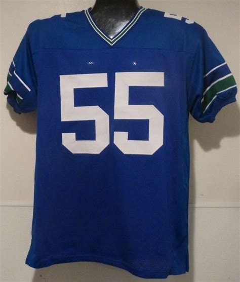 BRIAN BOSWORTH AUTOGRAPHED/SIGNED SEATTLE SEAHAWKS BLUE SIZE XL JERSEY ...