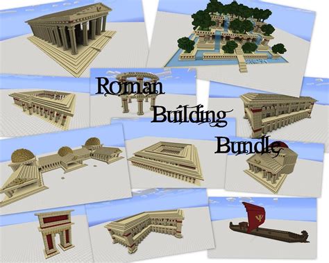 Roman Building Bundle Minecraft Project | Minecraft projects, Minecraft, Minecraft architecture