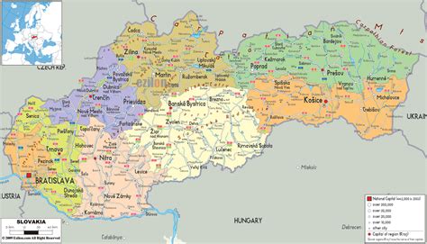 Maps of Slovakia | Detailed map of Slovakia in English | Tourist map of Slovakia | Road map of ...