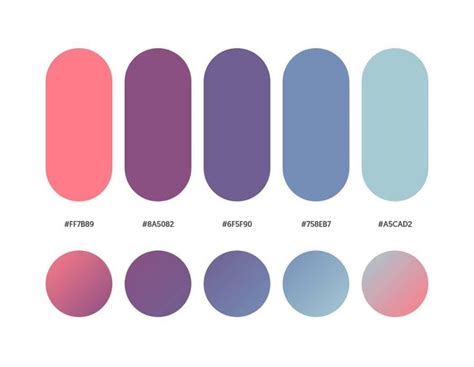 32 Beautiful Color Palettes With Their Corresponding Gradient Palettes | Hex color palette ...