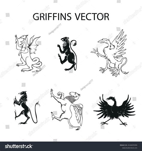 Griffin Known Griffin Griffon Lion Body Stock Vector (Royalty Free ...