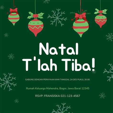 ukuran kertas untuk undangan natal Contoh undangan natal / 35 ide contoh surat undangan natal ke ...