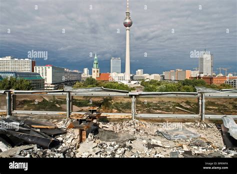 The Palast der Republik, during demolition Stock Photo - Alamy