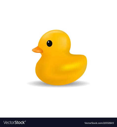 Yellow rubber duck cartoon Royalty Free Vector Image