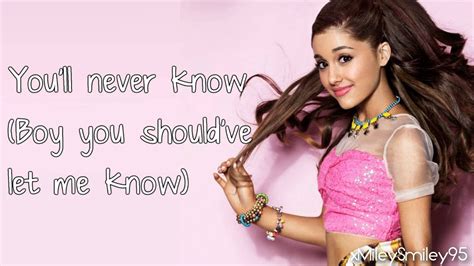 Ariana Grande - You'll Never Know (with lyrics) - YouTube