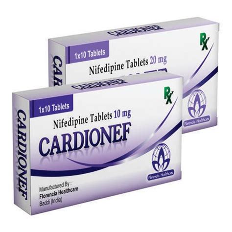 Nifedipine Tablets 10mg/20mg, Packaging Size: 1x10 Tablets | ID: 19685530812