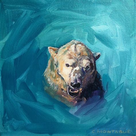 Polar Bear Portrait Painting 2. Growl Painting by Christine Montague ...