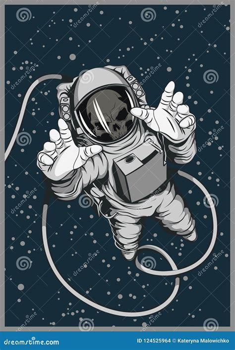 Dead Astronaut Original Space Poster Stock Illustration - Illustration ...