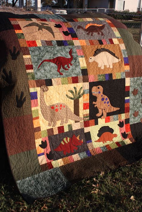 Scant Quarter Inch: Royce's Dinosaur Quilt