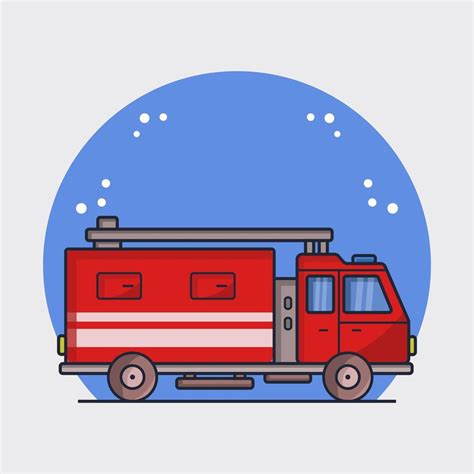 Fire Truck Illustrated In Vector On White Background 1823628 Vector Art ...