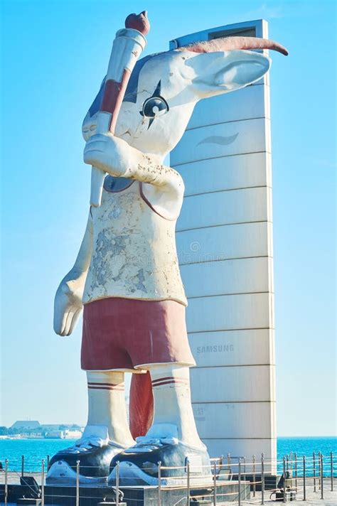 Oryx statue in Doha, Qatar stock photo. Image of statue - 23649120