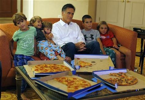 Mitt Romney and five of his grandchildren watch...