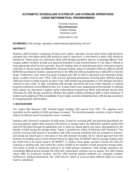 LNG Storage Operations | PDF