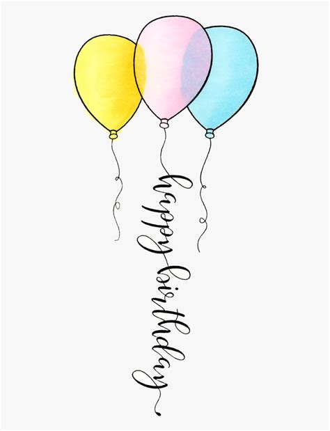 Ballon Drawing Birthday Balloon - Balloon Drawing , Free Transparent Clipart - ClipartKey