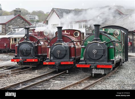 A steam locomotives of the Ffestiniog Railway at Porthmadog, Wales Stock Photo - Alamy