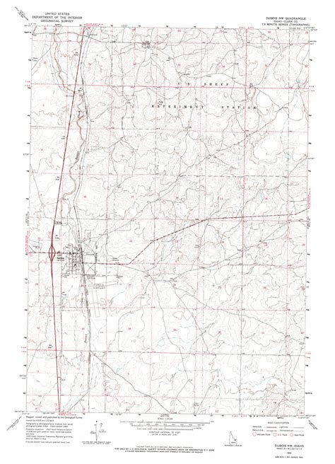 Dubois, ID Topographic Map - TopoQuest