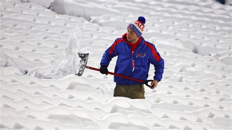 Bills Fans Shoveling Snow At Highmark Stadium Overnight (Video)