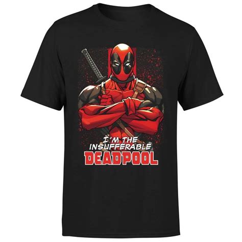 Marvel Deadpool Crossed Arms T-Shirt - Black | Marvel deadpool, Deadpool logo, Black shirt