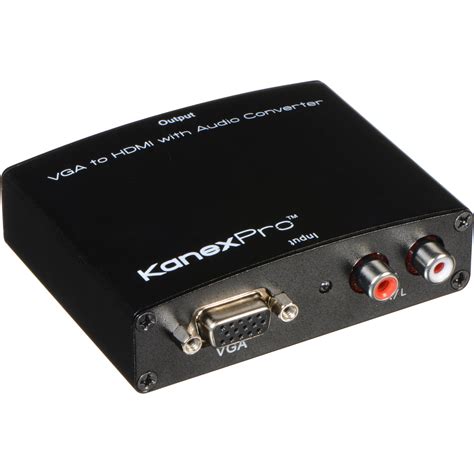 KanexPro VGA with RCA Audio to HDMI Converter VGARLHD B&H Photo