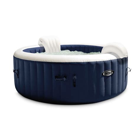 Intex 28431E PureSpa Plus 6 Person Portable Inflatable Hot Tub Jet Spa, Navy - Walmart.com ...