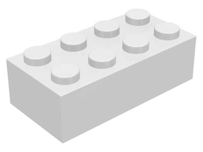 2x4 LEGO® Brick (White)