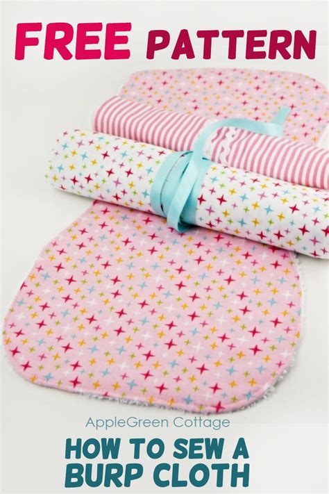 Free Burp Cloth Pattern - So cute! - AppleGreen Cottage