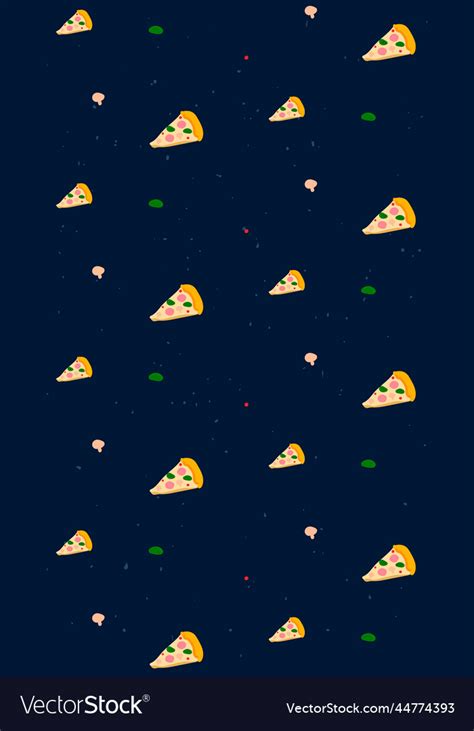 Seamless pizza pattern background Royalty Free Vector Image