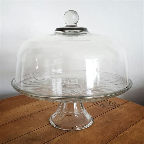 Glass Cake Stand With Dome Lid - munimoro.gob.pe