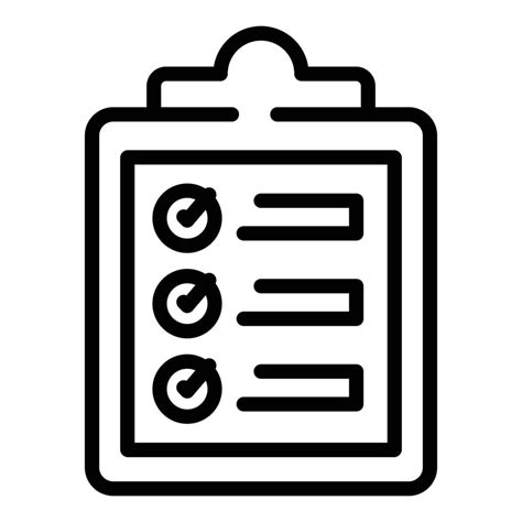 Clipboard inventory icon outline vector. Digital control 14985543 ...