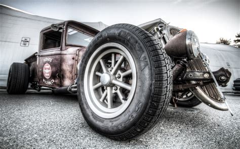 Stunning HD Wallpaper of a Classic Rat Rod Vehicle