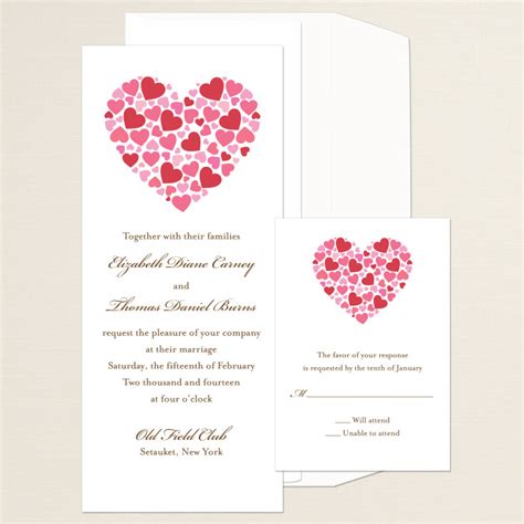 Contemporary Heart Wedding Invitation