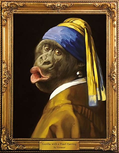 Johannes Vermeer - Girl with the Pearl Earring Spoof - Gorilla with the ...