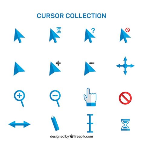 Free Vector | Blue cursor collection