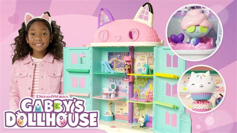 Gabby's Dollhouse, Purrfect Dollhouse With 15 Pieces Including Toy Figures, Furniture ...