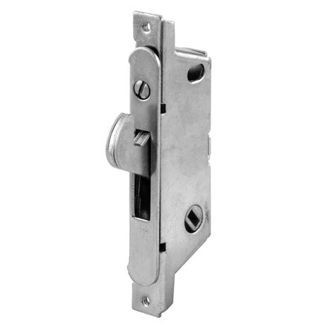 Prime-Line Sliding Door Mortise Lock, 45 Degree, Round Face, Stain ...