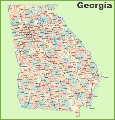 Southeast Georgia Map | secretmuseum