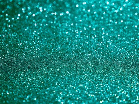 Premium Photo | Top view turquoise glitter background